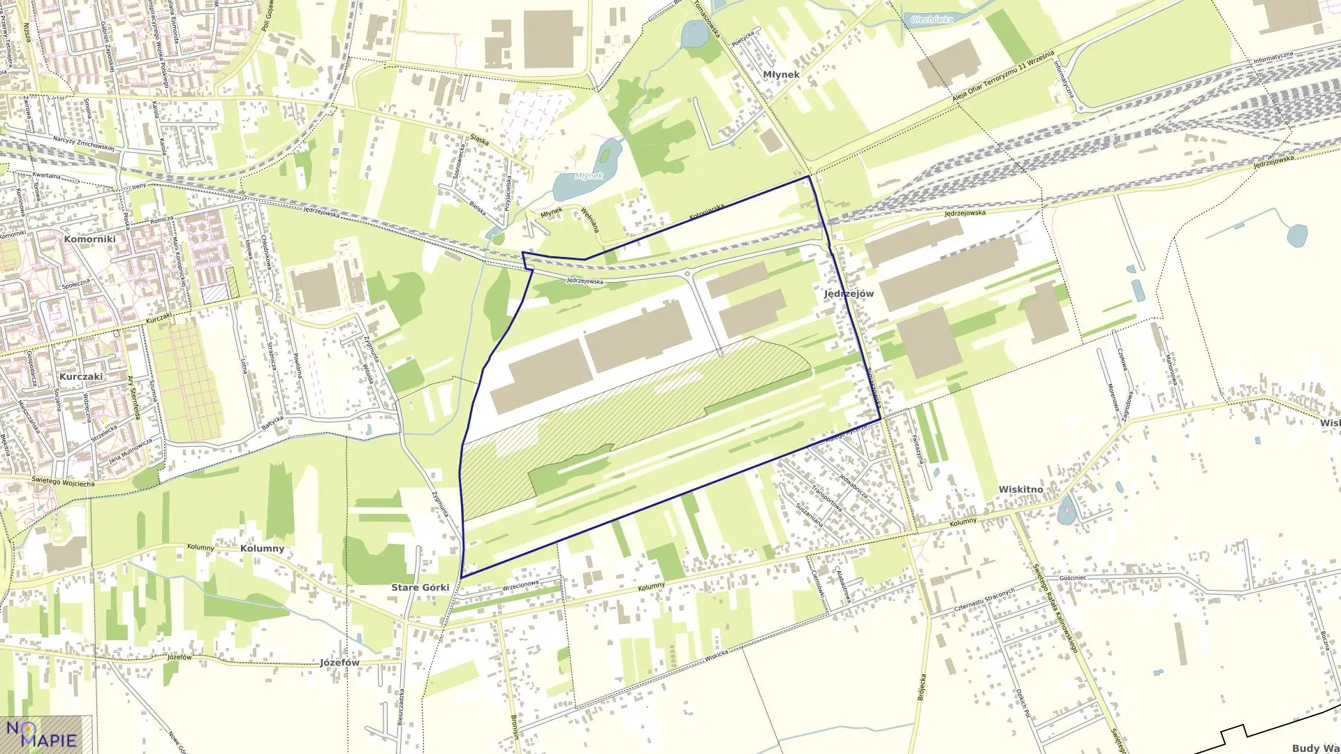 Mapa obrębu G-31 w mieście Łódź